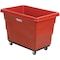 Global Industrial 8 Bushel Plastic Bulk Box Truck, Steel Chassis Base, Red, 33-3/10L x 24-3/5W x 27-2/5H 800312RD - alternate 1
